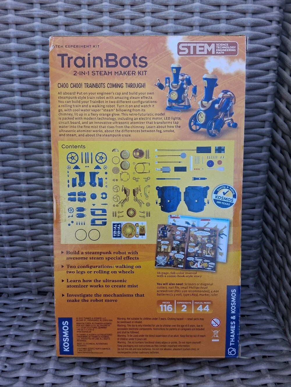 TrainBots 2-in-1 Steam Maker Kit - Blue by Thames & Kosmos